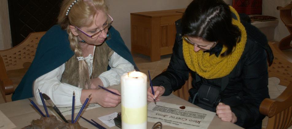 Középkori betűvetés a Lovagteremben