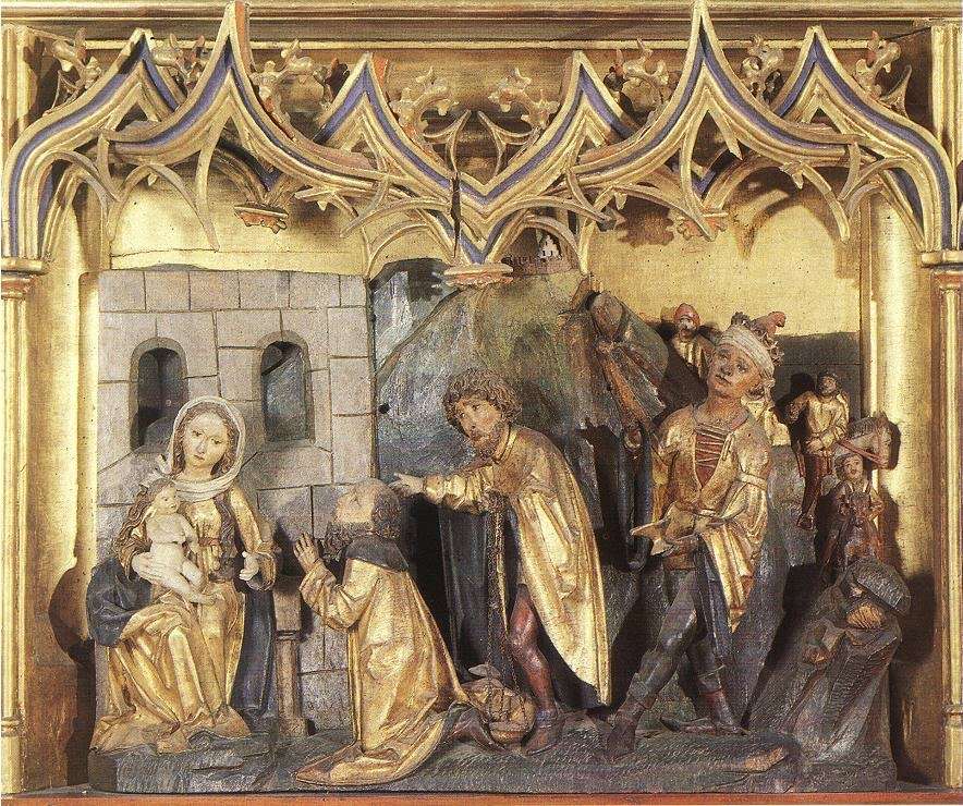 A bártfai Szent Egyed templom Krisztus születése oltára, a 15. századból (1490-1500) Bártfa I. Károly (Róbert) királytól kapta a szabad királyi város rangját, és Nagy Lajos uralkodása alatt indult nagy fejlődésnek. Sokat köszönhetett Erzsébet anyakirálynénak, aki élete végéig tartotta a kapcsolatot lengyel szülőföldjével, így figyelme az északi tartományok városait sem kerülte el.