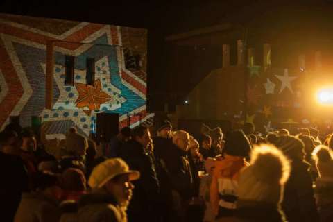 Zweite Adventskerzen Beleuchtung