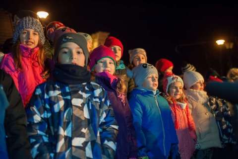 Zweite Adventskerzen Beleuchtung