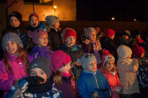 Zweite Adventskerzen Beleuchtung