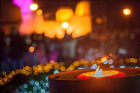 Zweite Adventskerzen Beleuchtung