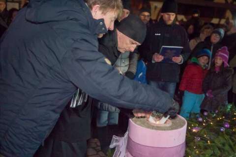 Dritt Adventskerzen Beleuchtung
